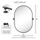 preview thumbnail 16 of 24, TEHOME Elysian Farmhouse Oval Pivot Metal Wall Mirror - 20'' x 30''