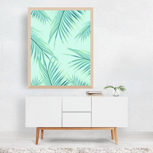Shop Leaf Nature Palm Tree Palm Trees Framed Wall Art Print Overstock 31660322
