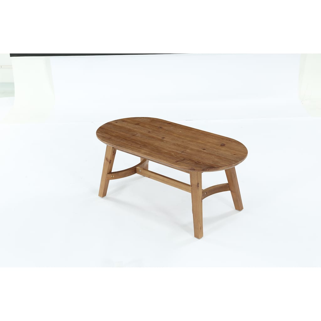 47.24-Inch Farmhouse Solid Wood Coffee Table