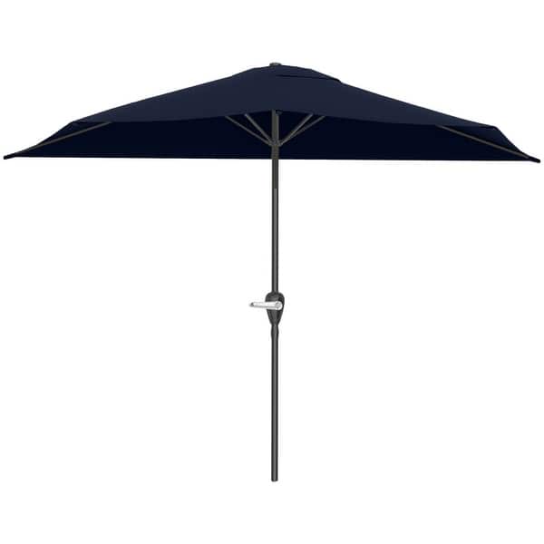 half rectangular patio umbrella with tilt Galtech 772 Our unique half MONGJI 7.5'by 4'Half Rectangular Outdoor