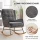 preview thumbnail 40 of 54, HOMYKA 25.2” Wide Rocking Chair with Button Accents for Nurseries