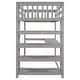 preview thumbnail 6 of 82, Space-Saving Loft Bed with Storage Shelves and Desk, Solid Wood Loft Bed Frame with Ladder and Guardrail for Kids Teens Adults