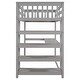 preview thumbnail 6 of 28, Twin Size Loft Bed with Under-Bed Desk and Storage Shelves, for Maximizing Space and Creating a Functional Workspace, Grey