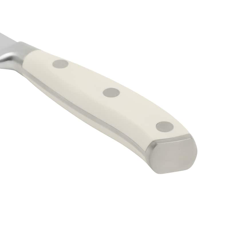 Sur La Table Kitchen Essential Tasting Kitchen German Steel Forged Full Tang Prfessional Knife with White Handle