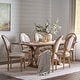 preview thumbnail 5 of 77, Derring 7 Piece Dining Set by Christopher Knight Home Gray Stripe