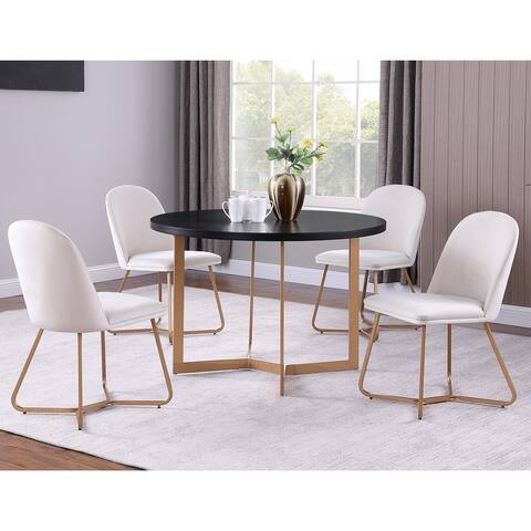 Best Master Furniture 5 Pieces Round Bronze Dining Set