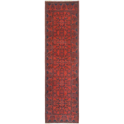 Khal Mohammadi Nathan Red/Navy Runner - 2'7" x 9'5"