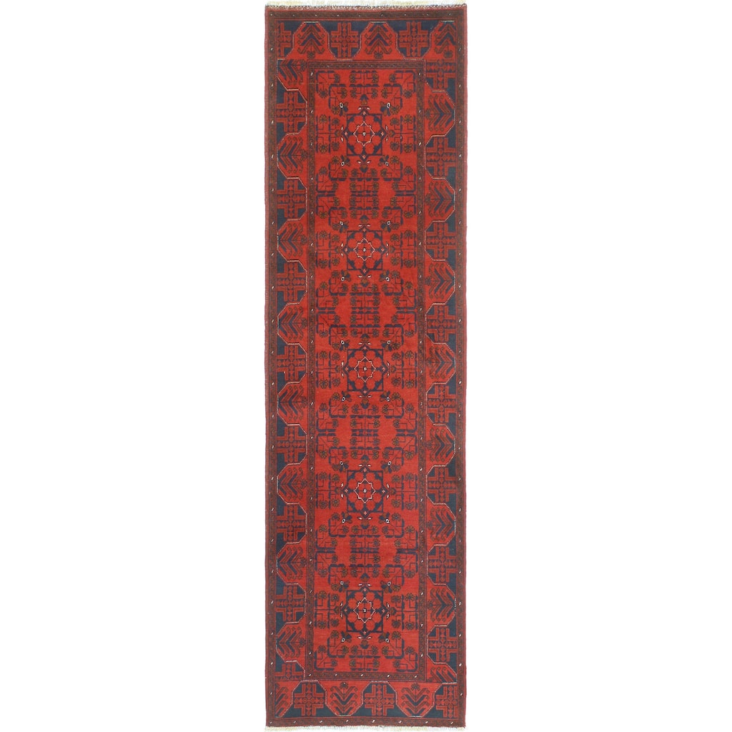 Khal Mohammadi Nathan Red/Navy Runner - 2'7" x 9'5"