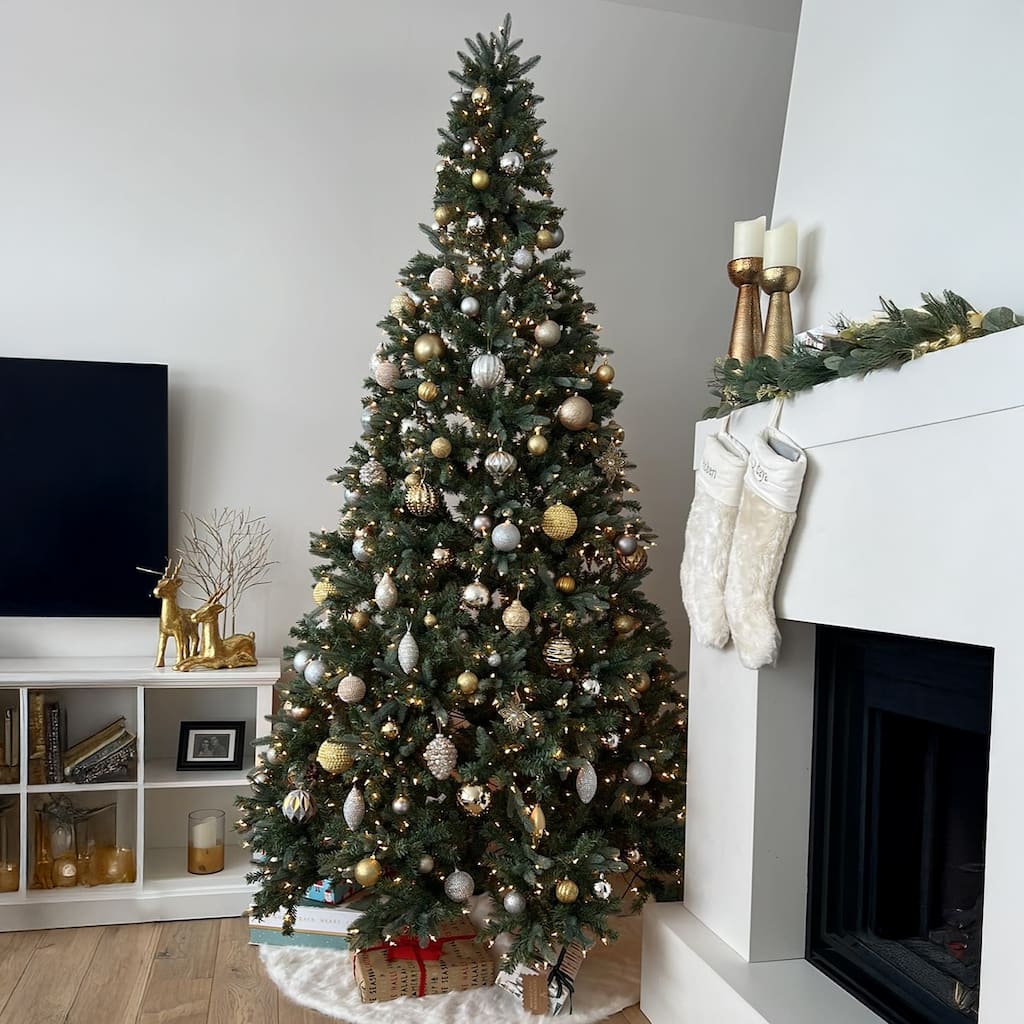 10' Slim Granville Fraser Fir Artificial Christmas Tree, Clear Lights - over-10-feet