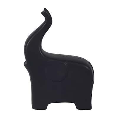Ceramic Elephant Sculpture Contemporary Elephant Statue for Home or Office Decor Elephant Lover Gift Idea