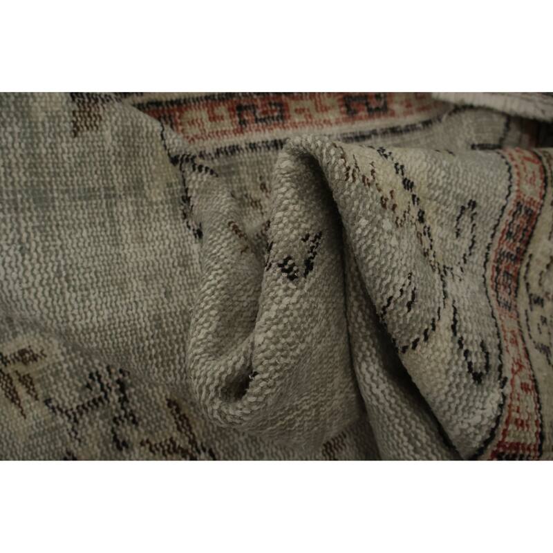 Hand Knotted Oriental 100% Wool Carpet Transitional Floral Green Anatolian Area Rug - 8' 8'' X 5' 6''