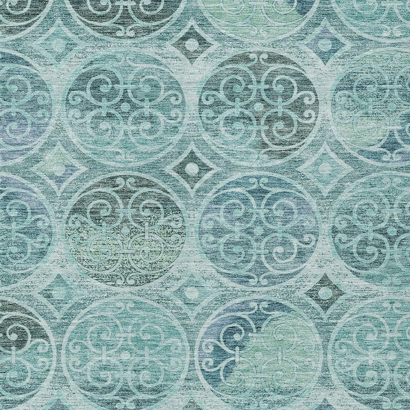 HomeRoots Trellis Transitional Rectangle Outdoor Rug