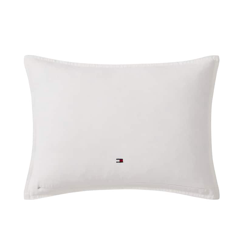 Tommy Hilfiger Rectangular Decorative Throw Pillows - Removable Cover with Hidden Zipper Closure