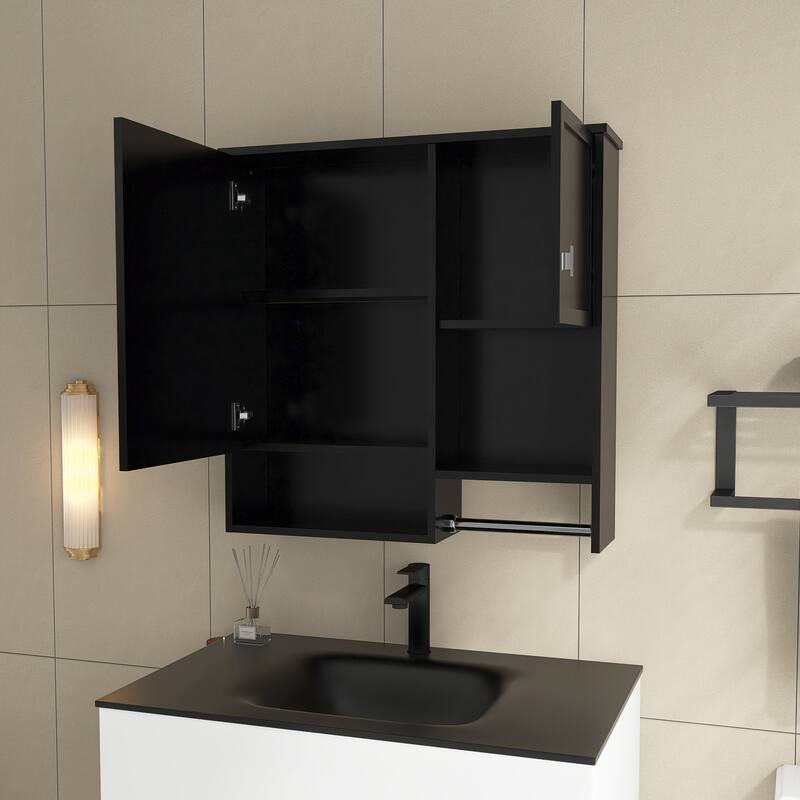 29'' x 28'' Modern Wall Mounted Medicine Cabinet with Mirror - 30" x 7"