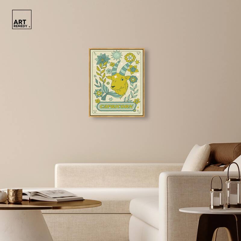 Capricorn Stars Card Canvas by Art Remedy