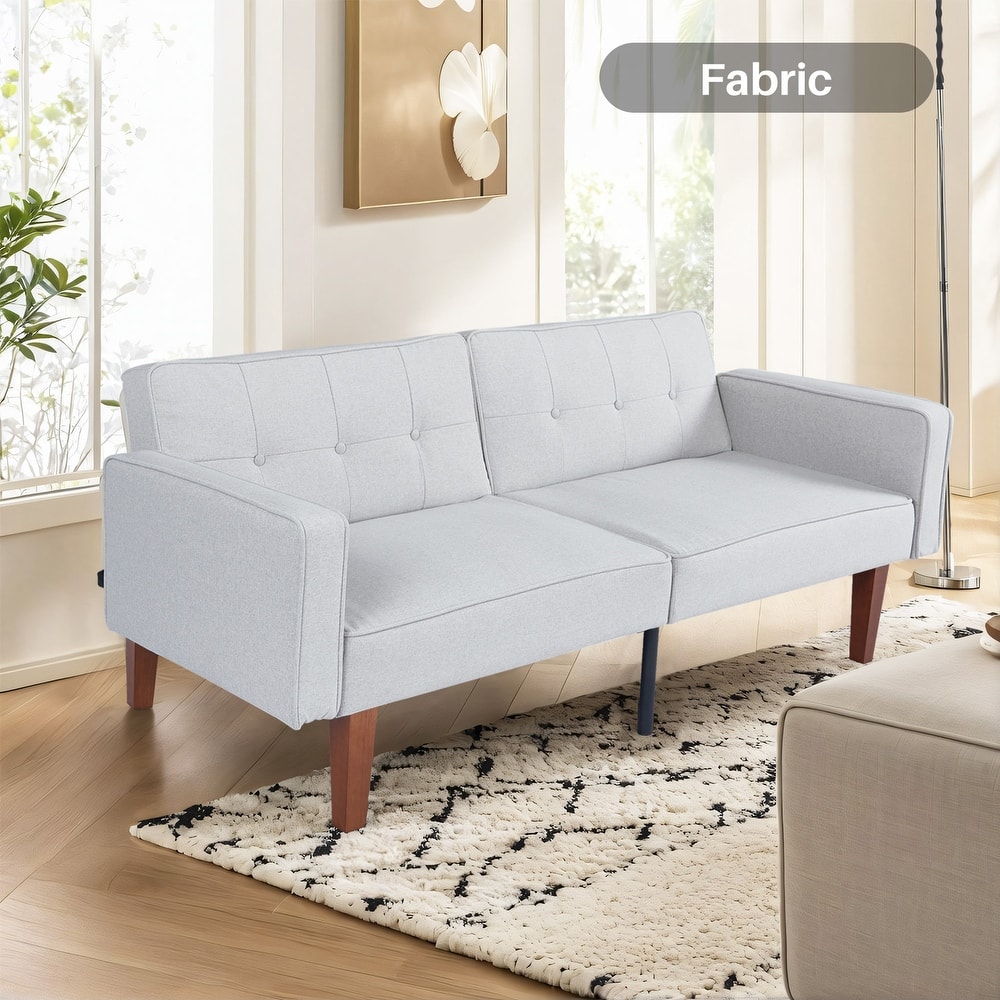 Futon Sofa Bed, Convertible Futon Couch Bed, Loveseat Sleeper Sofa, Daybed for Living Room, Apartment, Office