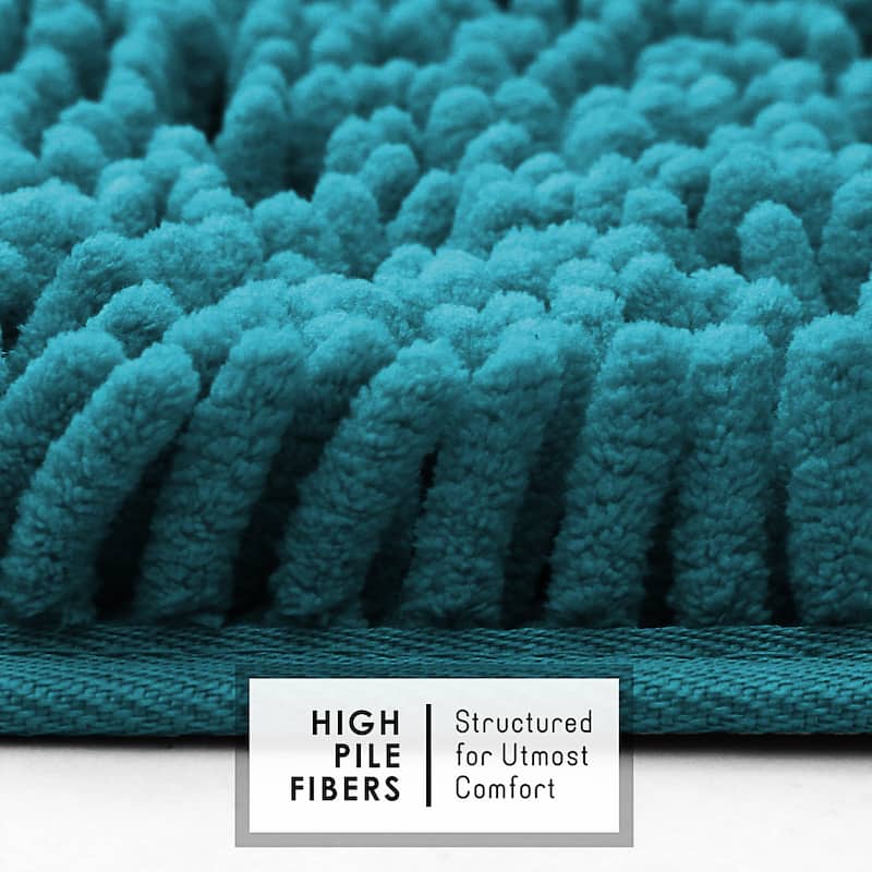 Empyrean Non-Slip Super Plush Chenille Bathroom Rugs