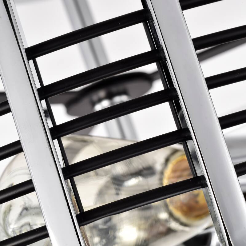 3-light Chrome Semi-Flush Mount