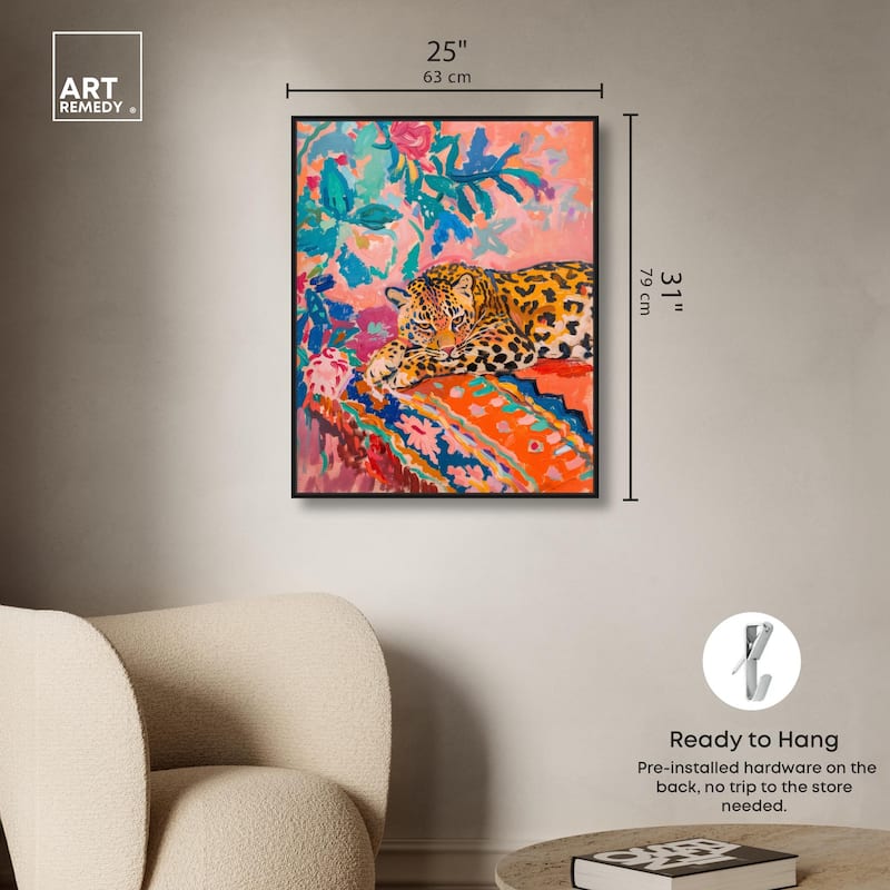 Jungle Cat in Color Canvas by Art Remedy