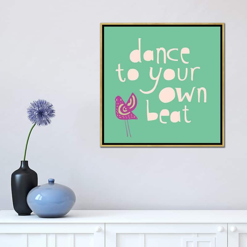 iCanvas "Dance To Your Own Beat" by Sara Franklin Framed Canvas Print