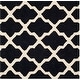 preview thumbnail 52 of 200, SAFAVIEH Handmade Cambridge Luisa Moroccan Trellis Wool Rug 6' Square - Black/Ivory - Square