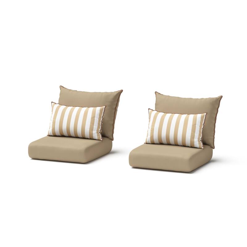 Milo Espresso 2 Piece Sunbrella Outdoor Patio Club Chairs