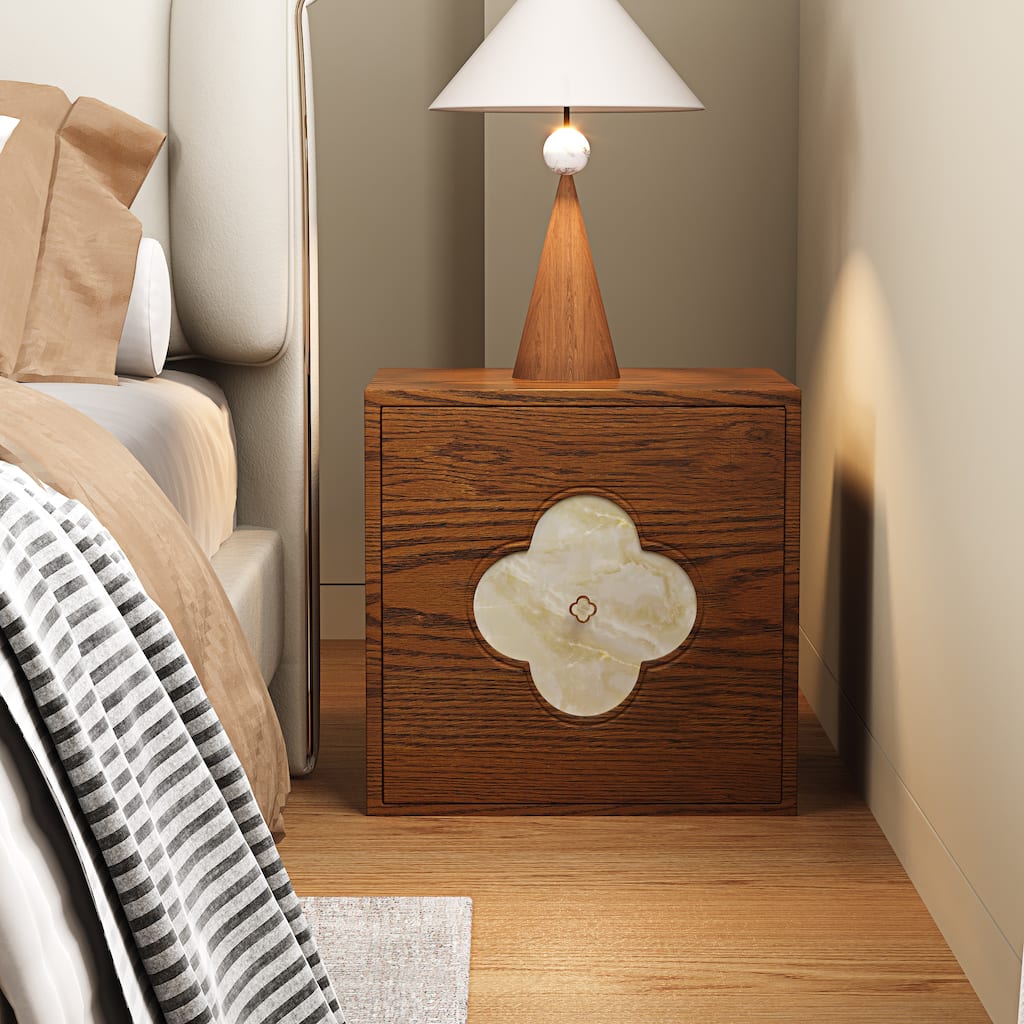 19.6'' W Nightstand With Storage, Bedside Table, Accent Cabinet With Door