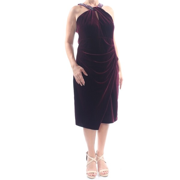 womens burgundy formal dress