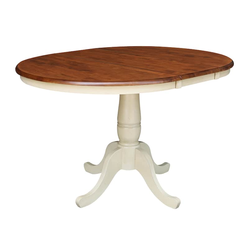 The Gray Barn Jalisco 36-inch Round Top Pedestal Table with 12-inch Leaf