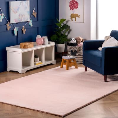 Nuloom Layne Soft Silky Faux Rabbit Fur Area Rug