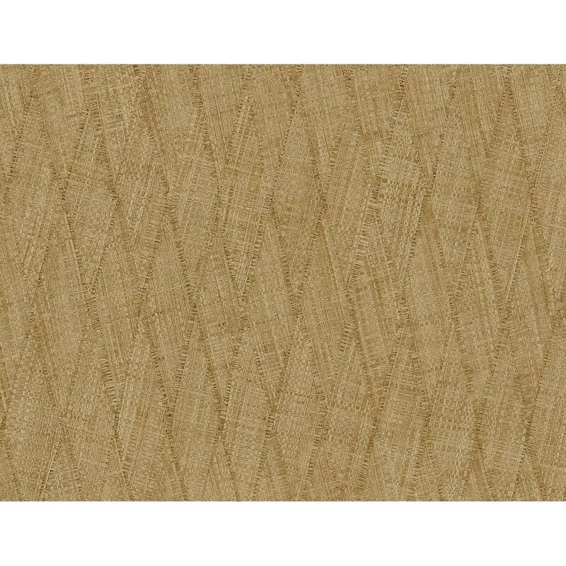 Seabrook Designs Sun Woven Embossed Vinyl Unpasted Wallpaper - 27 in W x 27 ft. L - Tawny Brown