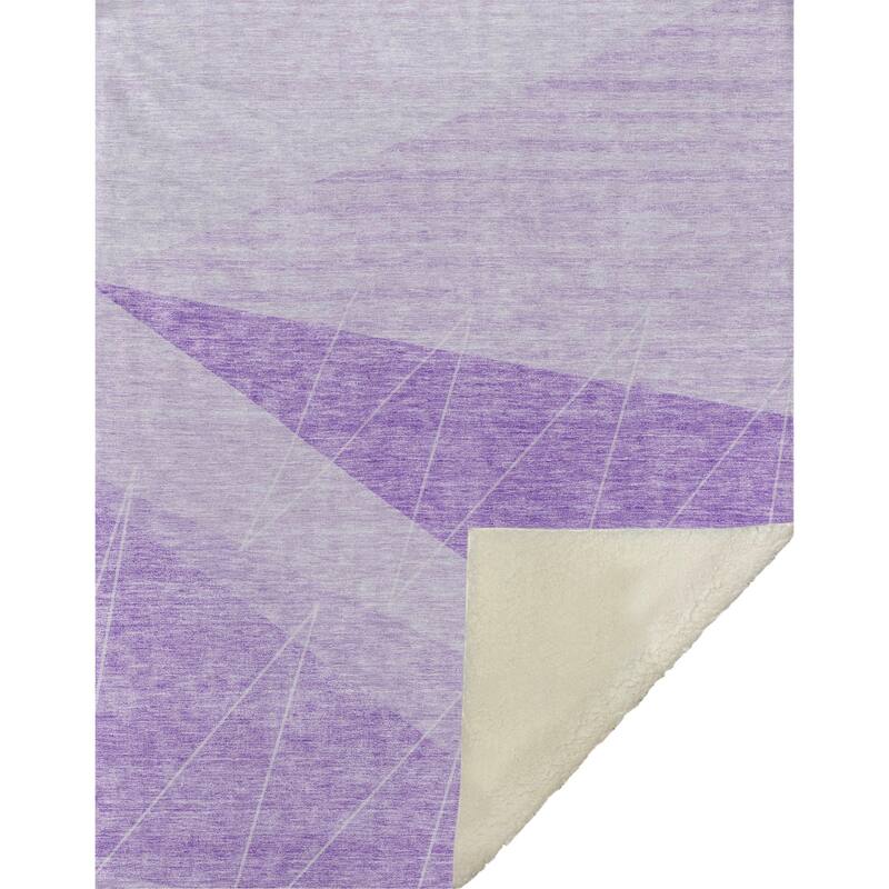 Premium Machine Washable Modern Prism Sherpa Throw Blanket
