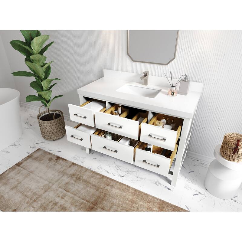 Willow Collections 48 in. W x 22 in. D Parker Single Sink Bathroom Vanity with Countertop