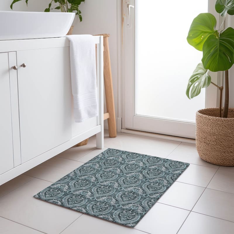 Talu Graceful Floral Weather Resistant Classic Meets Modern Outdoor Rug