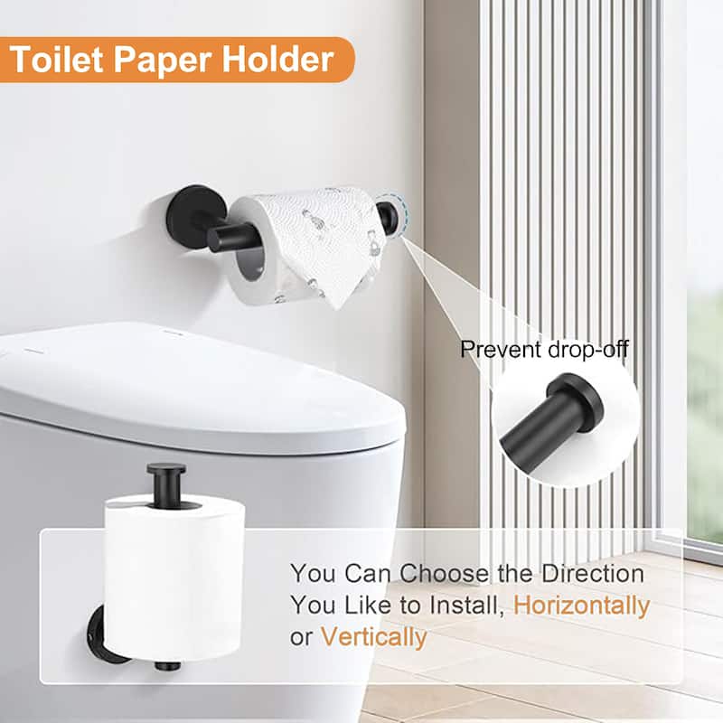 Modern Bath Hardware Set Towel Holder Set in Stainless Steel