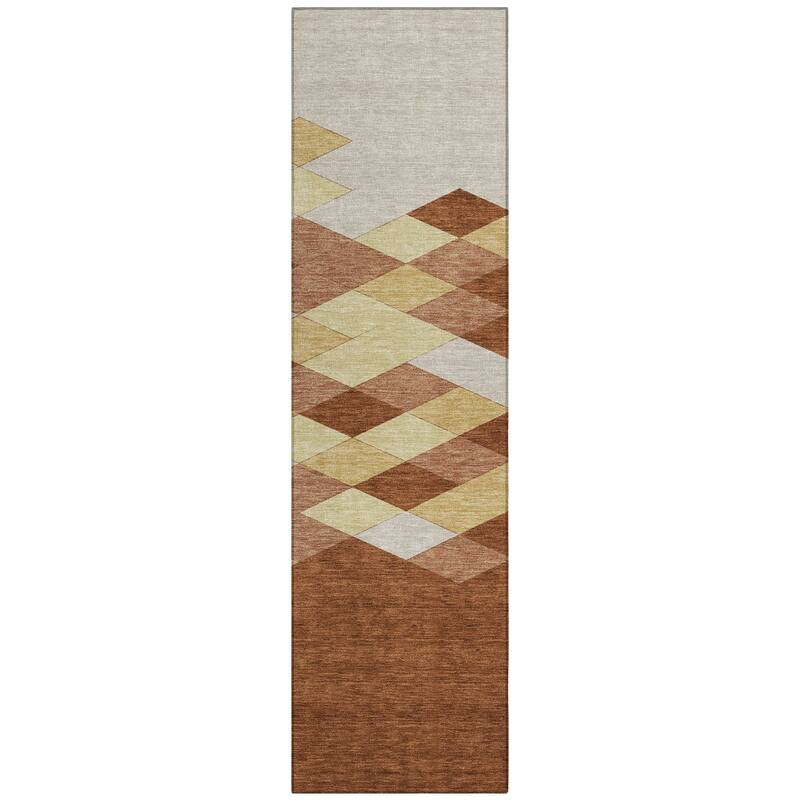 Machine Washable Indoor/ Outdoor Modern Avo Chantille Rug