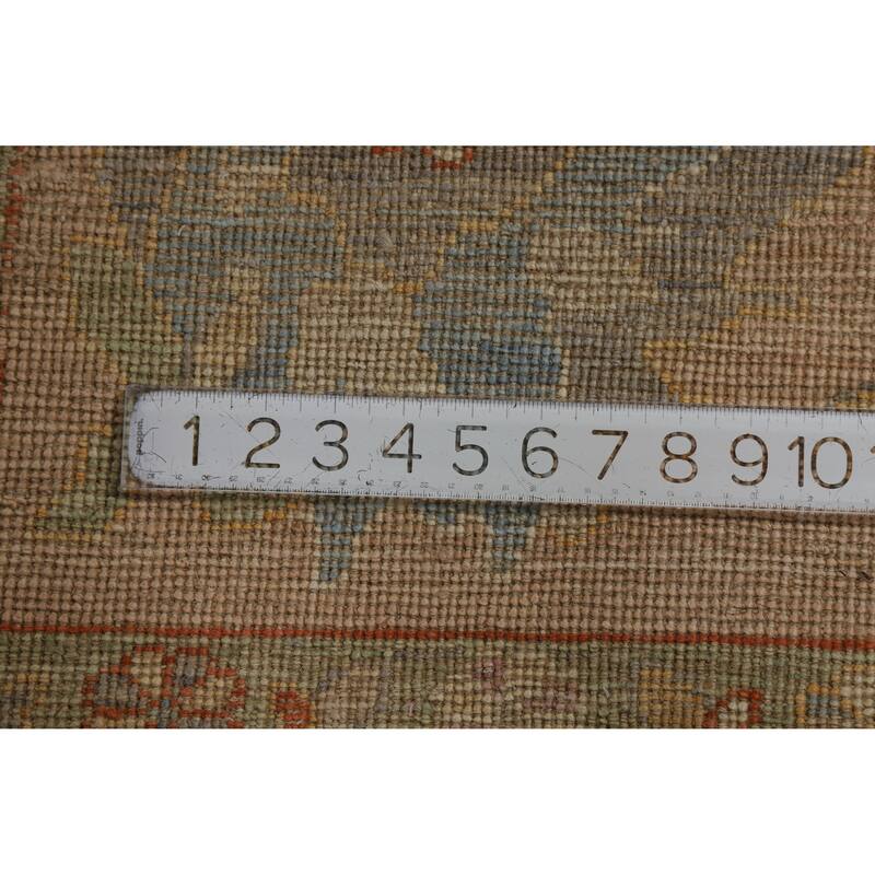 Hand Knotted Oriental 100% Wool Carpet Transitional All-Over Greys & Charcoal Oushak Area Rug - 9' 10'' X 8' 0''