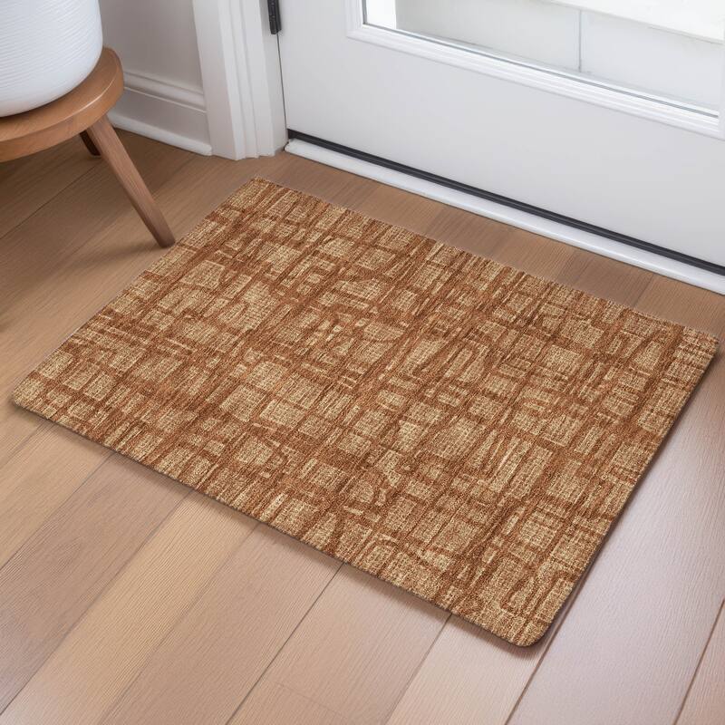 Machine Washable Indoor/ Outdoor Modern Centurion Chantille Rug