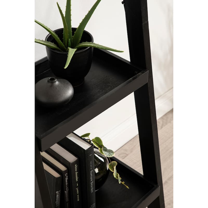 Kate and Laurel Lowry Wood Ladder Shelf - 18x14x58