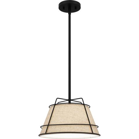 Burbidge 1-Light Matte Black Mini Pendant - Matte Black