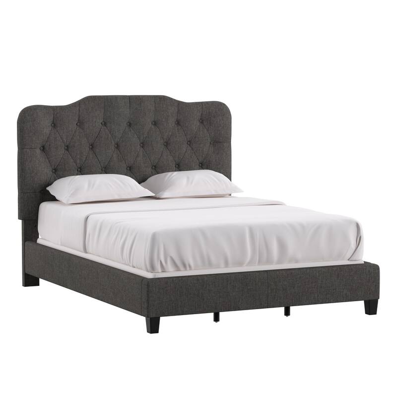 Ginny Adjustable Diamond-tufted Camel Back Bed by iNSPIRE Q Classic