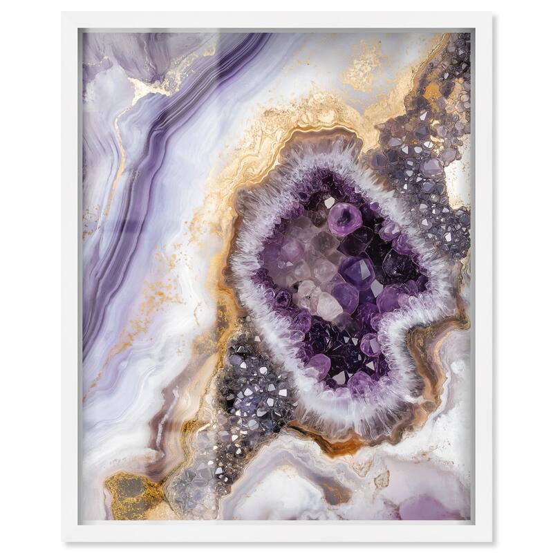 Amethystine Dream II Shadowbox by Art Remedy - White - 30" x 36"