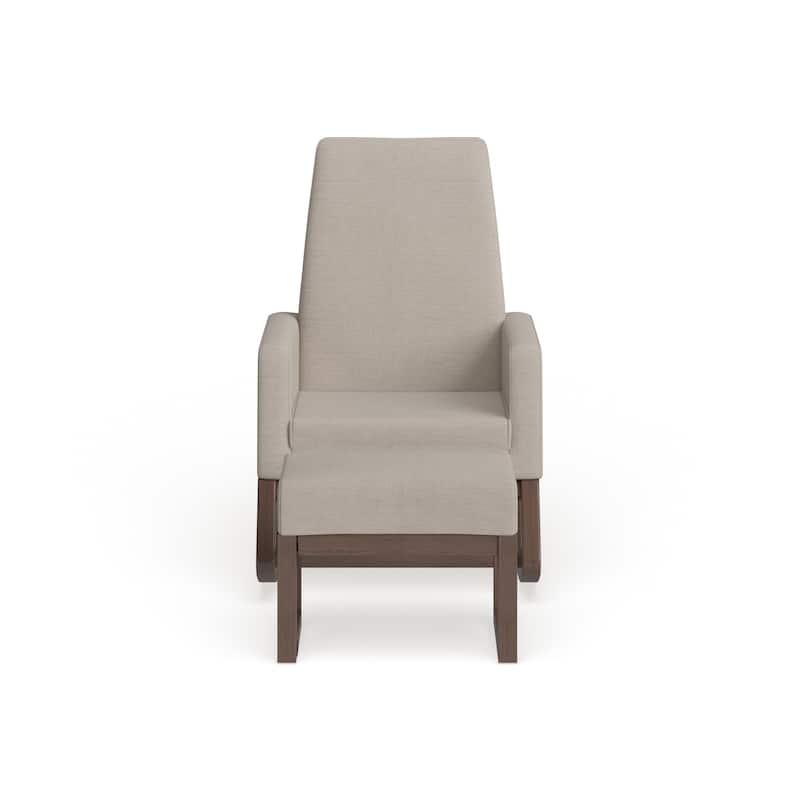Carson Carrington Honningsvag Mid-century Modern Light Beige Upholstered Rocking Chair and Ottoman Set