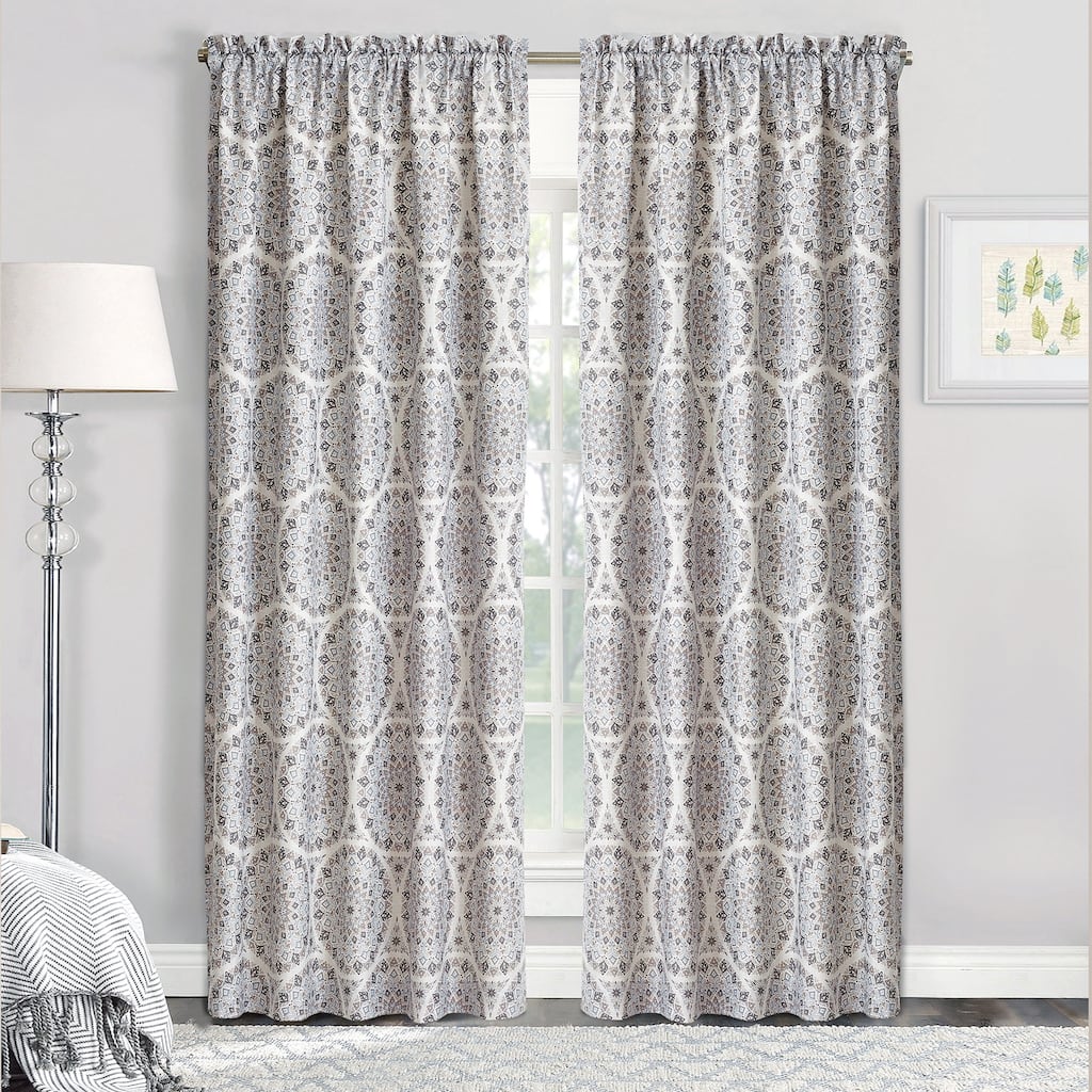Serenta Tribal Medallion Printed 2 Piece Curtain Set