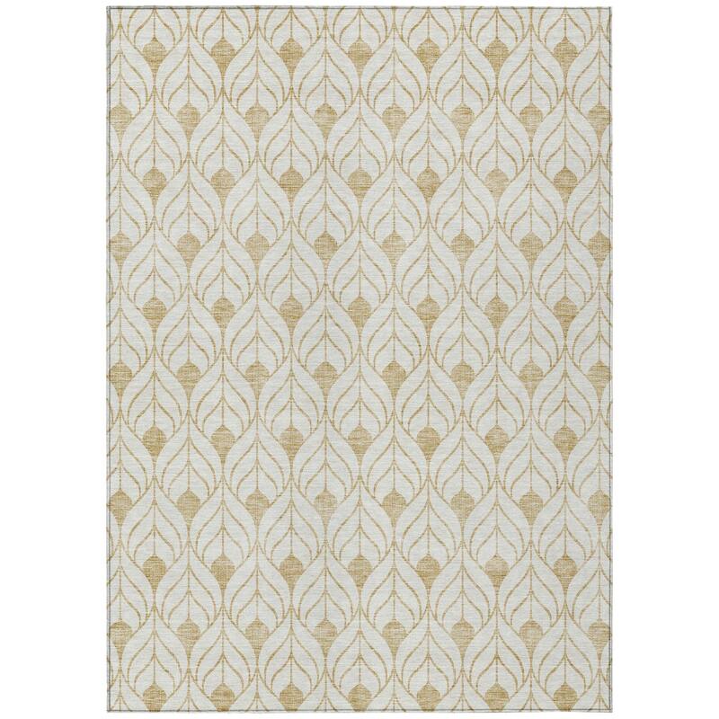 HomeRoots Geometric Transitional Rectangle Outdoor Rug