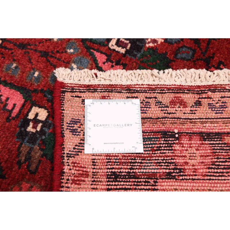 ECARPETGALLERY Hand-knotted Andelz Dark Red Wool Rug - 3'7 x 9'9