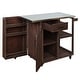 preview thumbnail 27 of 53, Outdoor Kitchen Island with Stainless Steel Top & Storage, Lockable Wheels