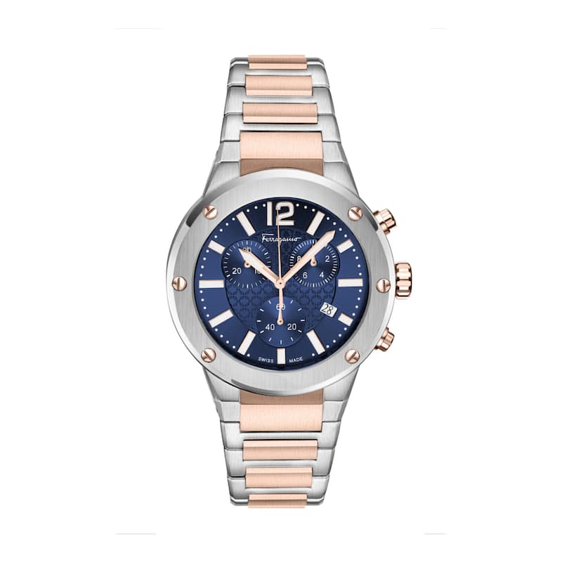 Ferragamo F-80 Chrono Bracelet Watch - Two Tone