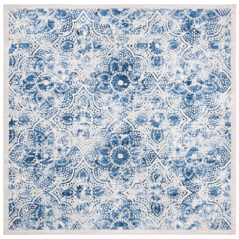 SAFAVIEH Brentwood Cira Traditional Oriental Rug - 6'7" Square - Cream/Blue