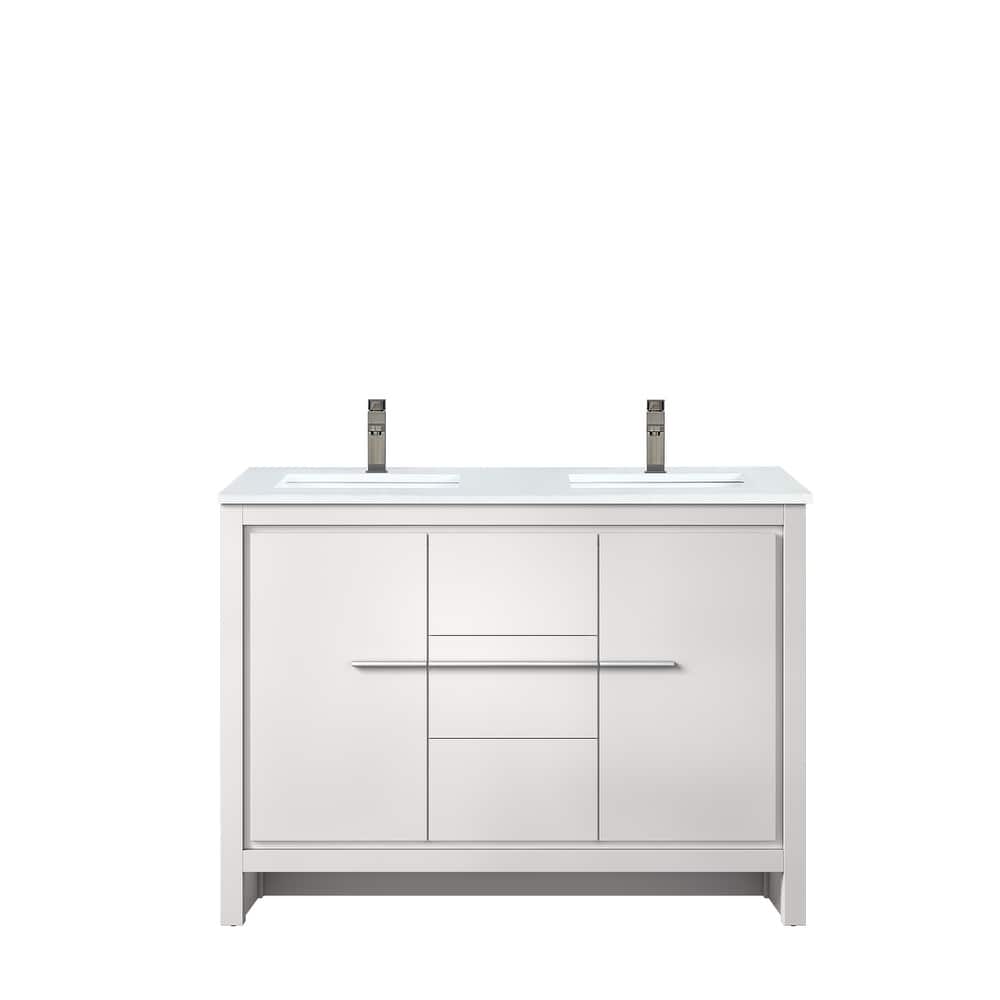 Lafarre Bath Vanity Quartz Top, Sink and Gun Metal Faucet